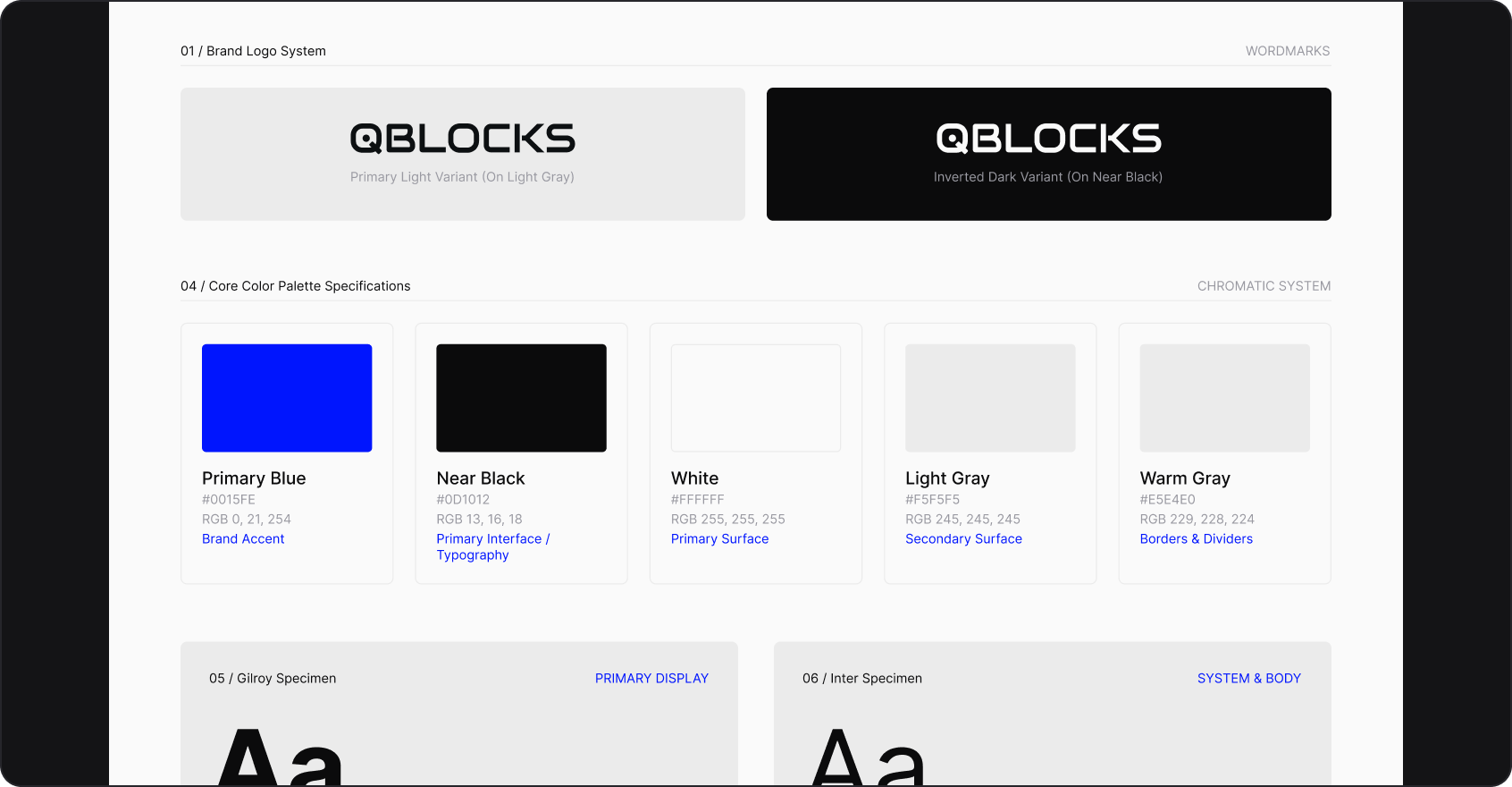 QBlocks brand identity and website design